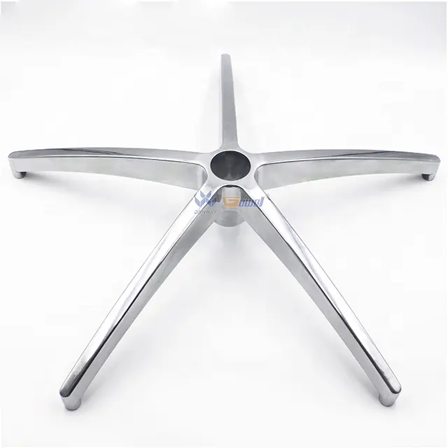 Wholesale practical design furniture move office chair accessories hardware modern metal five star base legs
