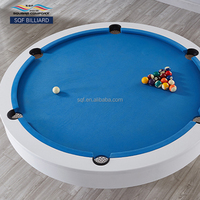 Table de billard ronde de luxe moderne S.Q.F 2025 en MDF de 1,6 m avec plateau de table à manger pour le snooker