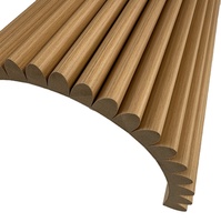 Panneau mural flexible 3D en bois rainuré / PVC / placage MDF, panneaux décoratifs en bois MDF sculptés, décoration
