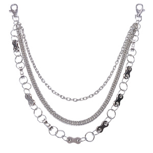 Multi Layered Zinc Alloy Waist <b>Chain</b> With Lock Pattern For <b>Jeans</b> Hip Hop Casual Fashion Accessory - Product Image 5