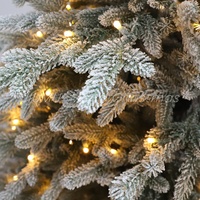 Meilleures ventes en stock : Nouveauté 2026 - Arbre de Noël artificiel tout en PE, adapté aux animaux domestiques, densément décoré, floqué de neige et lumineux, pour intérieur