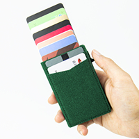 Dompet Kulit PU Murah Model Pop Up Grosir Tipis dengan Pelindung RFID dan Tempat Kartu Aluminium untuk Pemesanan dalam Jumlah Besar