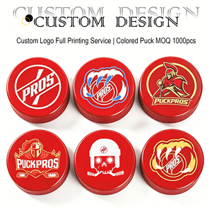 <span class=keywords><strong>Puck</strong></span> de hockey sur glace en caoutchouc de taille officielle, imprimé avec un logo, de haute qualité, professionnel, pour l'entraînement sur patinoire et les cadeaux souvenirs - Product Image 2