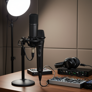 ชุดไมโครโฟนแบบมีสาย Emerson Professional รุ่น D0100HRPL58 สีดำ พร้อมขั้วต่อ XLR และฟังก์ชั่นปิดเสียง - Product Image 2