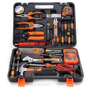 Home Improvement Tool Set 35 Stuks Omvat Veelgebruikte Gereedschappen Zwart Algemene Huishoudelijke Hand Tool Set