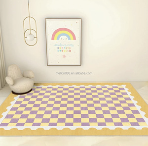 Tapis de chevet imprimé 3D antidérapant en polyester, design abstrait moderne, fabriqué à la machine, prix abordable, pour usage domestique - Product Image 4
