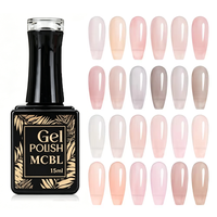 Proveedor de Uñas, Esmalte de Uñas en Gel UV de 15 ml, Arte de Uñas con Cobertura Francesa, Gel de Color Semitransparente Tipo Jelly