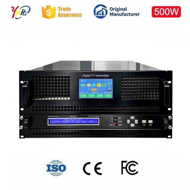 500W Digital TV Transmitter Support DVB-T/T2 DTMB ATSC ISDB-T Broadcast TV Transmitter Digital Television Transmitter