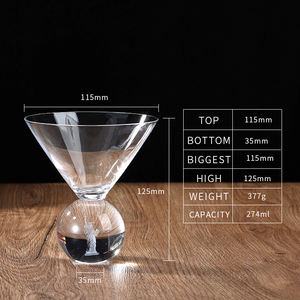 مصنع بيع بالجملة زجاج كريستال خالي من الرصاص زجاج كوكاتيل تصميم خاص زجاج نحت داخلي لقطة - Product Image 2