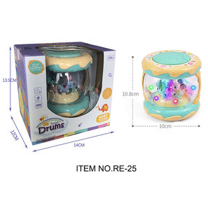 Carrousel en plastique multifonction électronique apprentissage musical tambour à main battre jouet éducatif préscolaire instrument de musique - Product Image 5