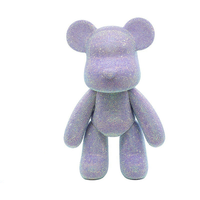 Kit de peinture fluide pour ours en briques, figurines d'ours en fluide blanc, jouets de sculpture d'ours en briques, vente en gros, bricolage
