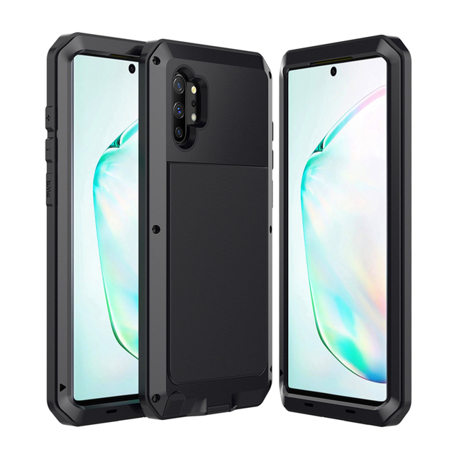 Military Heavy Duty Metal Armor Case for Samsung Note10 Plus Case Shockproof Cover Waterproof Case