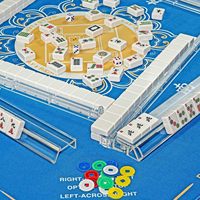 Tuiles de Mahjong Élégantes en Acrylique Coulé Transparent (US), 160 Pièces, pour 4 Joueurs, Écologiques, Magnétiques, Personnalisables, Durables, Portables, pour l'Intérieur