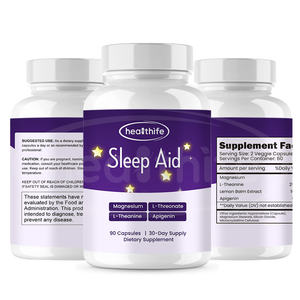 Healthife Sleep Supplement Handelsmarke Magnesium Threonat L-Theanin Zitronen melisse Extrakt Apigenin Komplex Kapsel - Product Image 2