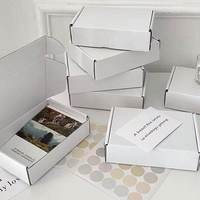 Boîte d'expédition en carton ondulé kraft personnalisable, pliable et détachable, de haute qualité, pour l'emballage d'objets de petite taille