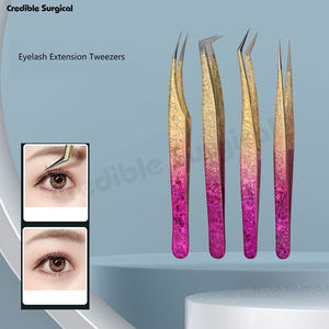 ชุดแหนบถอนขนตาสแตนเลสสีม่วงสีทองแบบมืออาชีพปลายแหลมสำหรับการต่อขนตาเพิ่มวอลลุ่ม - Product Image 2