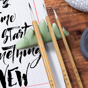 Pinceaux de calligraphie chinoise les plus populaires, manche en bambou, petite, moyenne et grande taille, pinceau à aquarelle japonais - Product Image 3