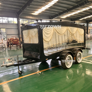 High-quality black <b>trailer</b> hearse, European style hearse <b>trailer</b>, retro traditional hearse <b>trailer</b> for sale. - Product Image 5