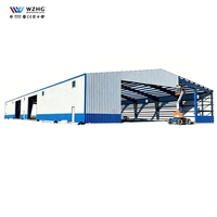 Entrepôt à structure en acier à travée libre personnalisé pour stockage logistique, usine de galvanisation d'acier