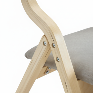 Paquete de 2 sillas plegables modernas, sillas de comedor de madera con respaldo acolchado para invitados, sala de estar, oficina, boda o fiesta - Product Image 1