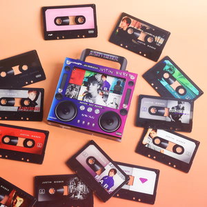 Ensemble d'aimants de réfrigérateur en forme de cassette NFC personnalisée <span class=keywords><strong>Justin</strong></span> Bieber, lecture automatique, cadeau de collection pour fans - Product Image 1
