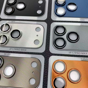 Protector de Lente de Cámara de Vidrio Templado 9H con Textura de CD de Aleación de Aluminio Metálico para iPhone 17 Air Pro Max - Product Image 6