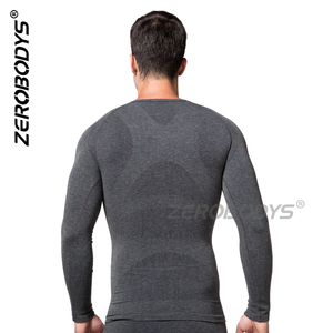 W067 Thermal Underwear Seamless HEATMAX Compression Thermo <strong>Top</strong> Slimming Plus Size Body Shaper <strong>Heat</strong> Underwear for Man - Product Image 4