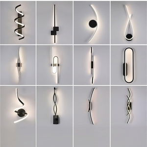 Long-strip Nordic-style Minimalist LED Iron Indoor <b>Wall</b> <b>Sconce</b> for Bedroom Living Room Entryway-<b>wall</b>-mounted Reading <b>Light</b> - Product Image 1