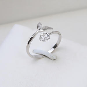 Anillo de Plata S925 con Diseño de Sirena Abierta, Cola de Pez, Perla 6-9, Accesorios para DIY, Base Vacía, 12 Componentes para Joyería - Product Image 4