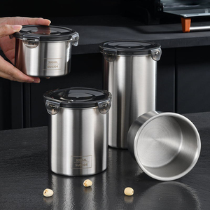 Stainless Steel Food Coffee Bean Tea <b>Storage</b> <b>Jar</b> Container <b>Kitchen</b> sealed <b>Storage</b> <b>Jar</b> Snack sealed <b>Jar</b> - Product Image 5