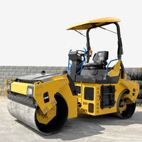 Compacteur routier vibrant à double tambour de 3,5 à 5 tonnes, entièrement hydraulique, diesel, autoporté, pour le pavage d'autoroutes en asphalte, certifié CE