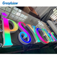 Panneau lumineux LED 3D personnalisé pour entreprises - Enseigne publicitaire RVB pour utilisation intérieure/extérieure