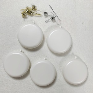 Decorazioni Natalizie Rotonde Bianche Opache in Plastica da 3,15 Pollici, Design Moderno per Albero <span class=keywords><strong>di</strong></span> <span class=keywords><strong>Natale</strong></span> e Fai-da-Te - Product Image 5
