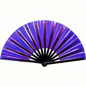 High Quality Large Custom 13 Inch Traditional Advertising Eco-Friendly Handmade Folding Fan for Event Parties - Product Image 5