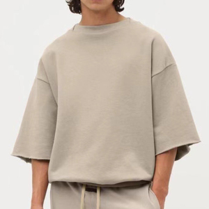 Poids lourd de haute qualité 100% coton goutte épaule hommes t-shirts vierges couper et coudre des vêtements surdimensionnés plaine hommes t-shirts - Product Image 2