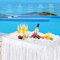 Table de remplissage et de refroidissement pliante en plastique pour événements en plein air Pool Party