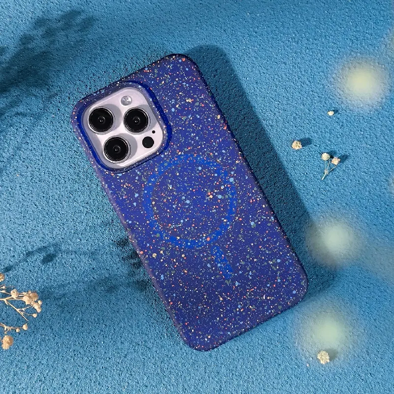 Moda Gypsophila Color a prueba de golpes TPU y PC funda de teléfono funda de carga inalámbrica magnética para iPhone 14 15 16 Pro Max funda de teléfono