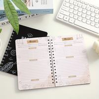 Planificateur de recettes en papier noir 2026, journal de recettes en PVC noir de 48 feuilles avec autocollants, planificateur d'alimentation saine, organisateur de repas quotidiens