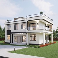 Maison préfabriquée à deux étages en ossature acier et panneaux EPS - Conception personnalisée