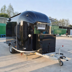 Green Aluminum Square Mobile <b>Mini</b> Food Trailer Multifunctional Outdoor Street Food Truck Snack Food Chips Candy Stainless Steel - Product Image 1