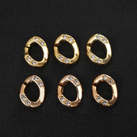 Chaîne en acrylique électroplaqué UV avec fermoir ouvrant 22*25mm, imitation métal, accessoire de collier en diamant HC, couleur or, argent, champagne