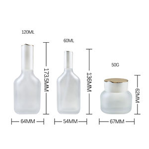 Pots vide pour crème de visage, emballage cosmétique, soins de la peau, bouteille de 50g, récipient cosmétique en verre, 1oz - Product Image 2