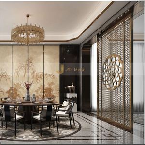 LL97 Customized Modern Hotel <b>Decorative</b> CNC Stainless Steel 201 304 316 Translucent Durable Multifunctional <b>Screen</b> Dividers - Product Image 6