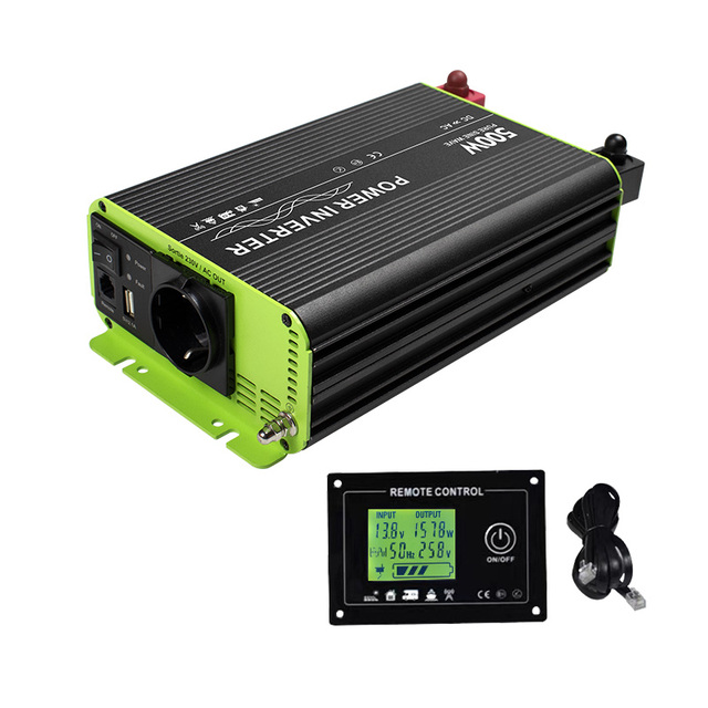 Pure Sine Wave 500W Power Inverter Battery Charger 12V/24V/48V 110V/230V for Motor 99% Efficiency CE ROHS FCC Certified OEM