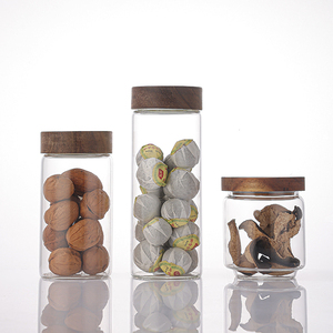 مطبخ حديث ، زجاجة ختم طعام مع غطاء خشبي لتخزين المشروبات والحبوب للحفلات - Product Image 4