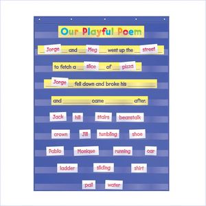 Tablero de Pared Estándar para el Aula, Resistente, con Ganchos para Tiras de Frases y Tarjetas de Letras - Product Image 1