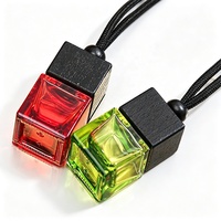 Bouteille en verre vide pour diffuseur de parfum de voiture suspendu, mini, couleur dégradée personnalisée, 8ml 10ml, pour huiles essentielles d'aromathérapie, vente en gros