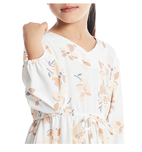 Abito Islamico per Bambini del Sud-Est Asiatico, Jalabiya Araba di Dubai con Stampa Floreale, Vestiti Musulmani per Ragazze - Product Image 6