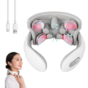 Portable Massager Neck Relaxer 6 Model 15 Levels Cordless Neck Massager with <b>Heat</b> for Pain Relieve - Product Image 1