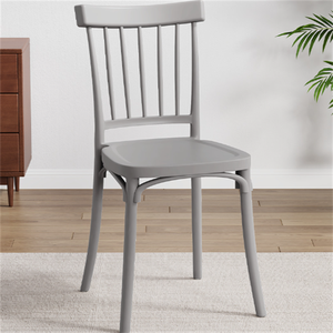 Chaise de salle à manger d'extérieur empilable en plastique moderne pour parcs, centres commerciaux, cafés et salons de thé - Durable et facile à ranger - Product Image 4